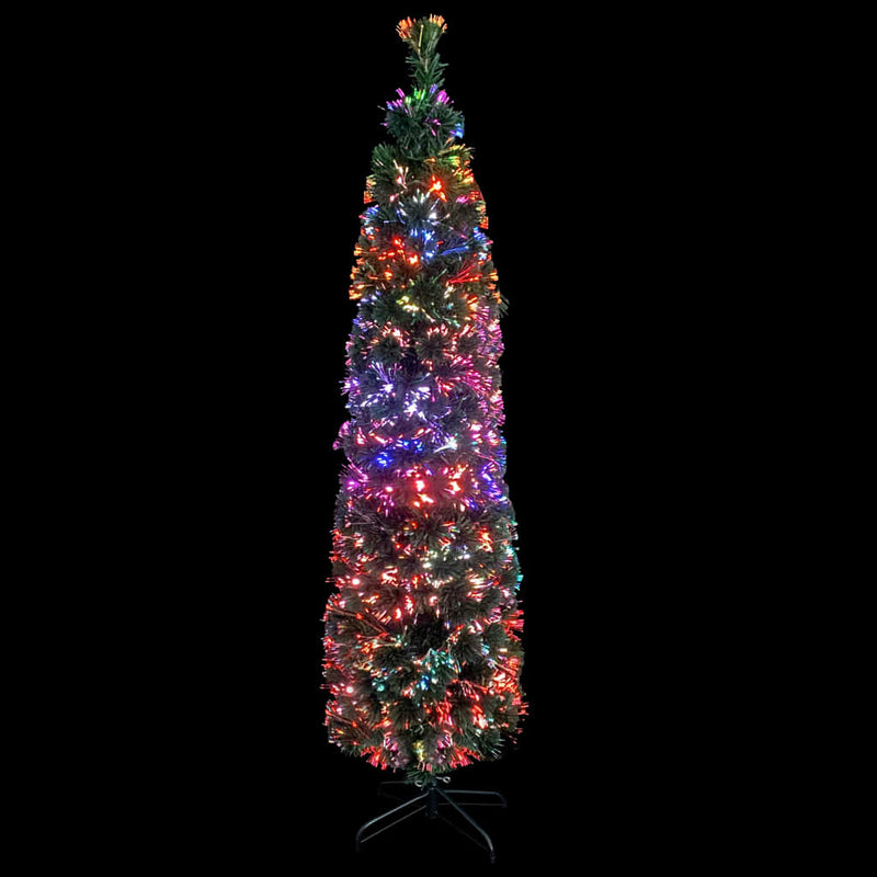 Artificial Slim Christmas Tree with Stand 47.2" Fiber Optic
