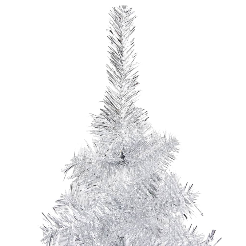 Artificial Christmas Tree with Stand Silver 47.2" PET