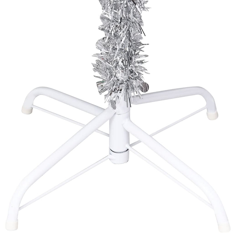 Artificial Christmas Tree with Stand Silver 47.2" PET