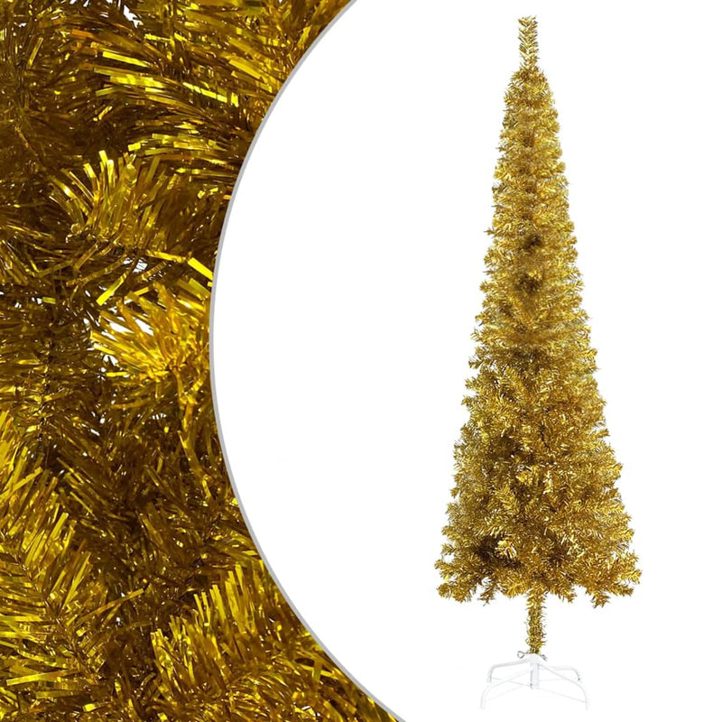 Slim Christmas Tree Gold 59.1"