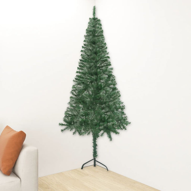 Corner Artificial Christmas Tree Green 47.2" PVC