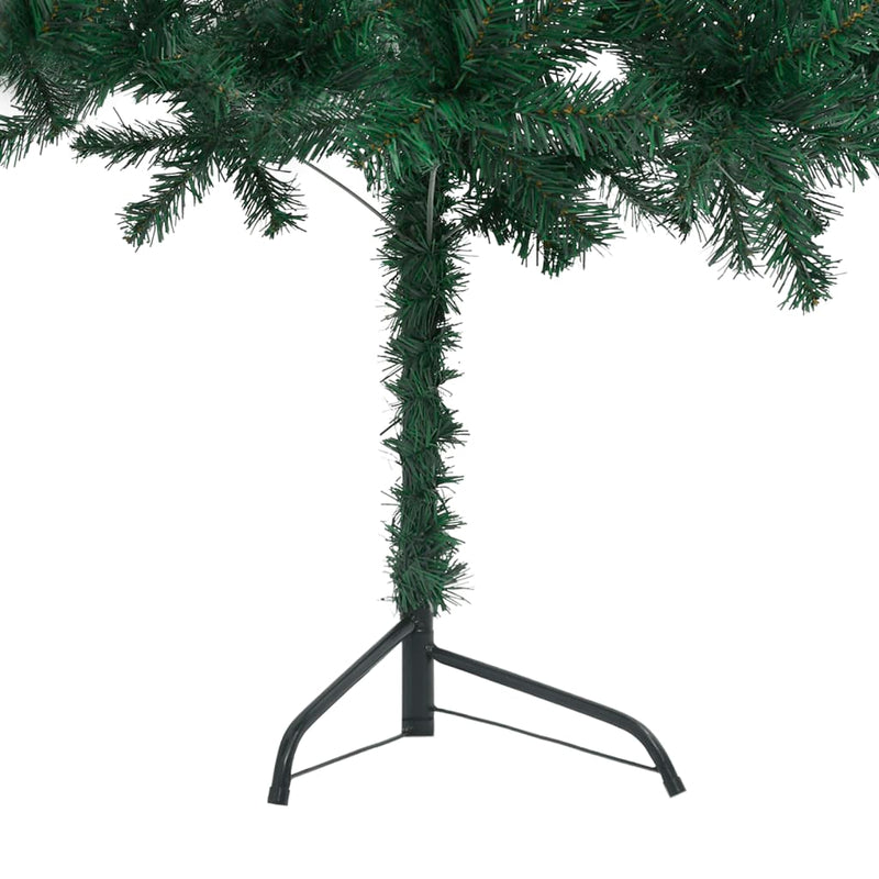 Corner Artificial Christmas Tree Green 82.7" PVC