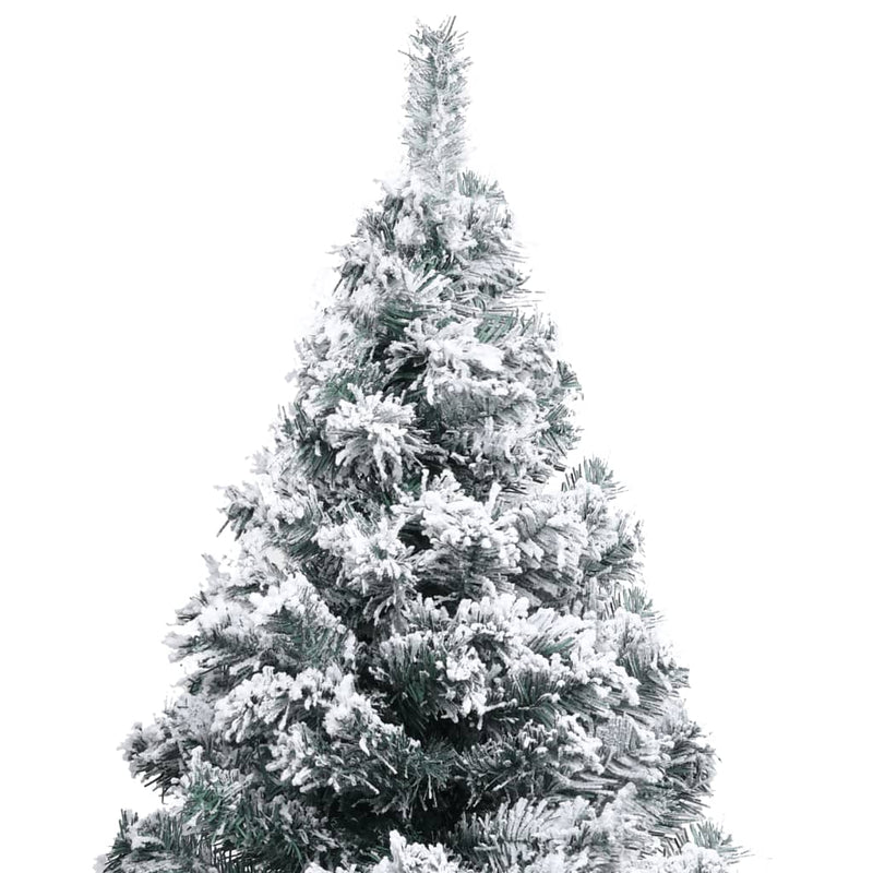Artificial Christmas Tree with Flocked Snow Green 47.2" PVC
