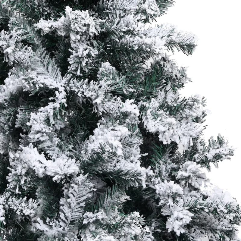 Artificial Christmas Tree with Flocked Snow Green 47.2" PVC