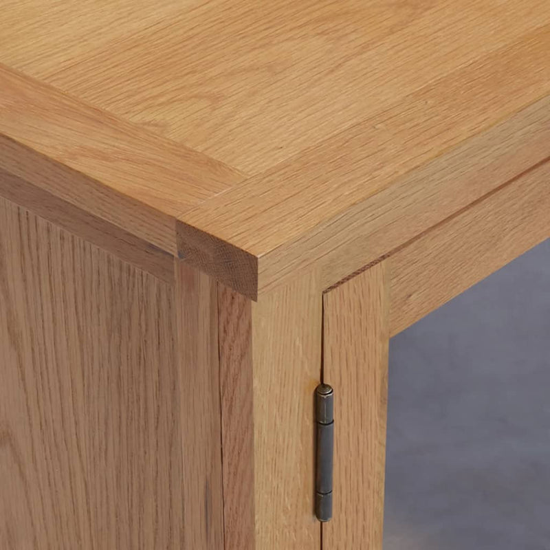 TV Cabinet 43.3"x13.8"x17.3" Solid Oak Wood