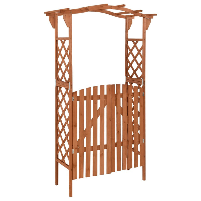 Pergola with Gate 45.7"x15.7"x80.3" Solid Firwood