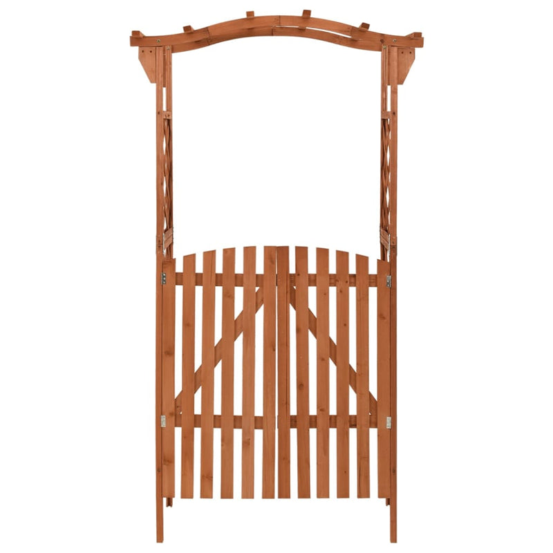 Pergola with Gate 45.7"x15.7"x80.3" Solid Firwood