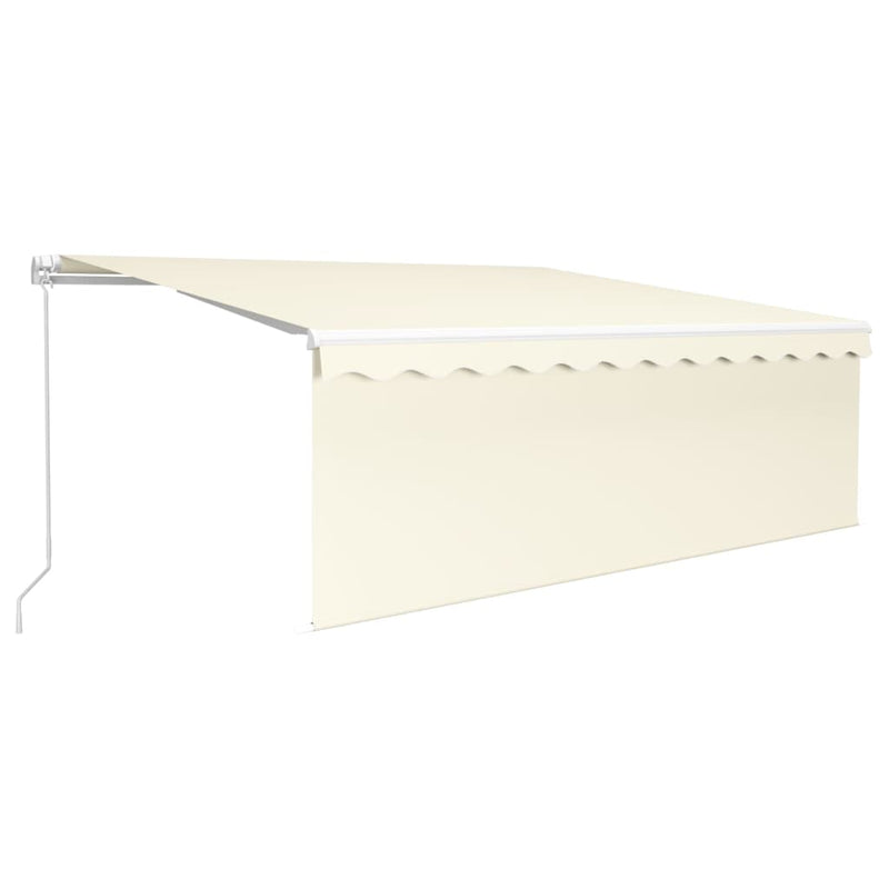 Manual Retractable Awning with Blind 157.5"x118.1" Cream
