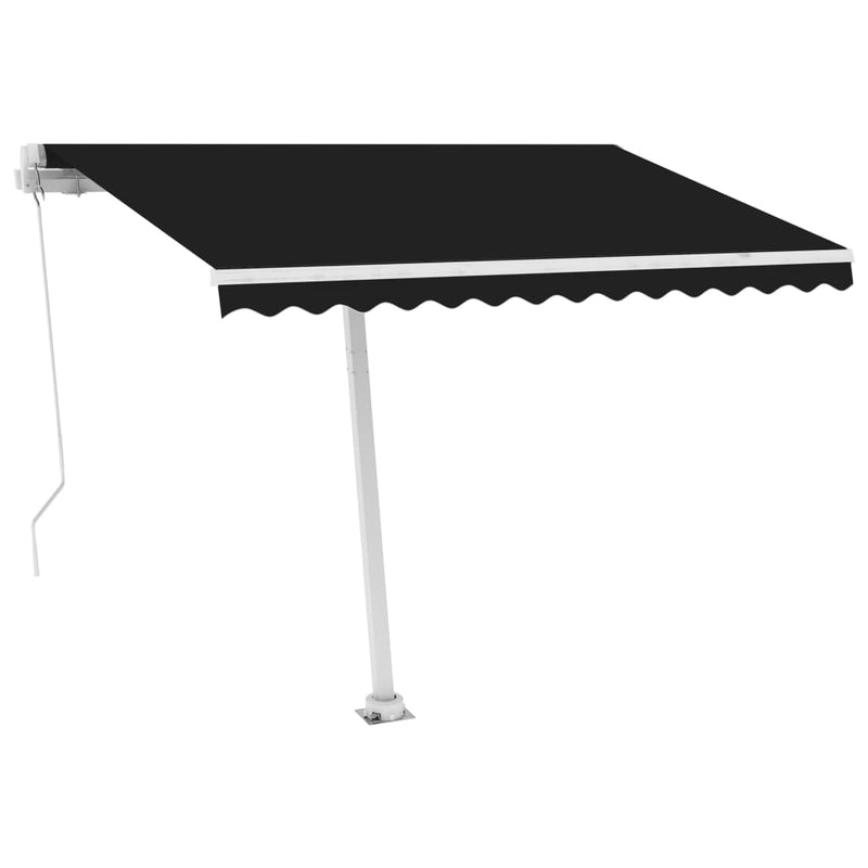 Freestanding Manual Retractable Awning 118.1"x98.4" Anthracite