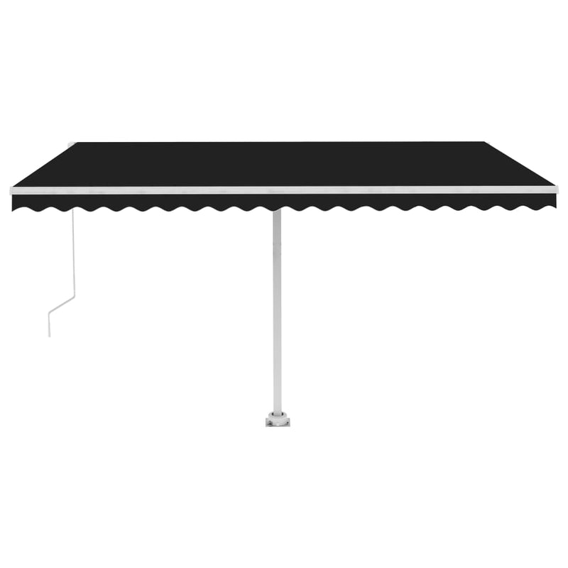 Freestanding Manual Retractable Awning 157.5"x118.1" Anthracite