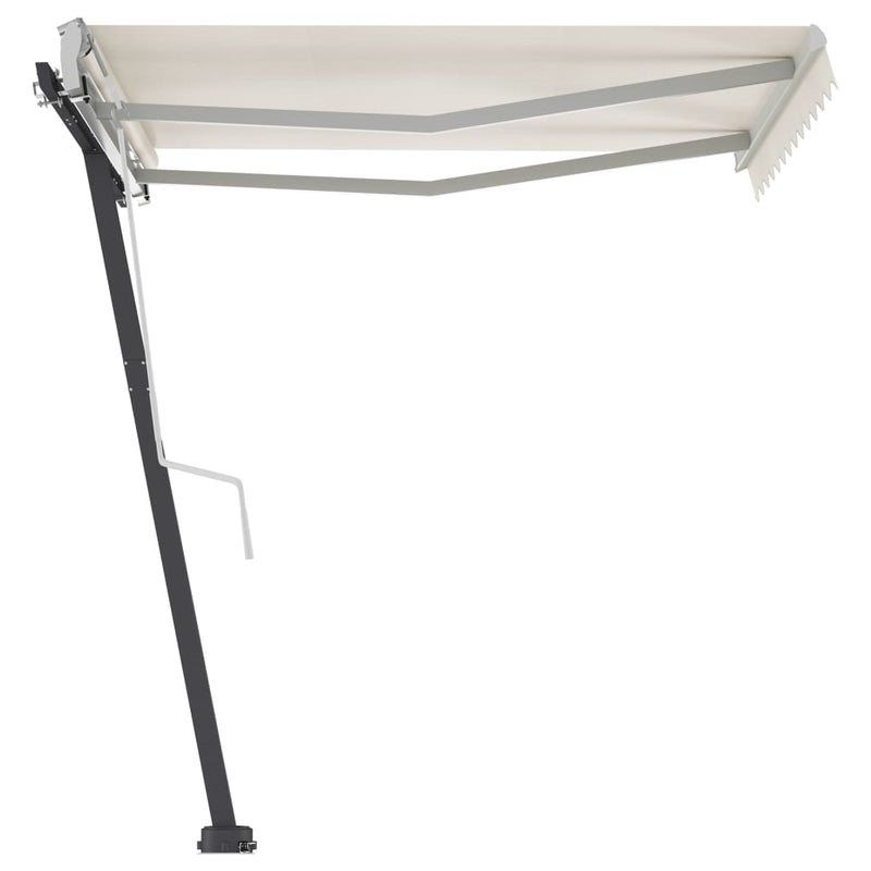 Freestanding Manual Retractable Awning 118.1"x98.4" Cream