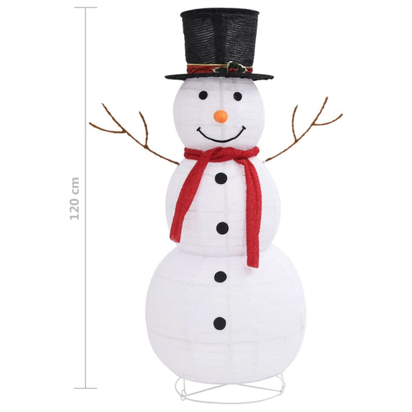 Decorative Christmas Snowman Figure LED Luxury Fabric 47.2"
