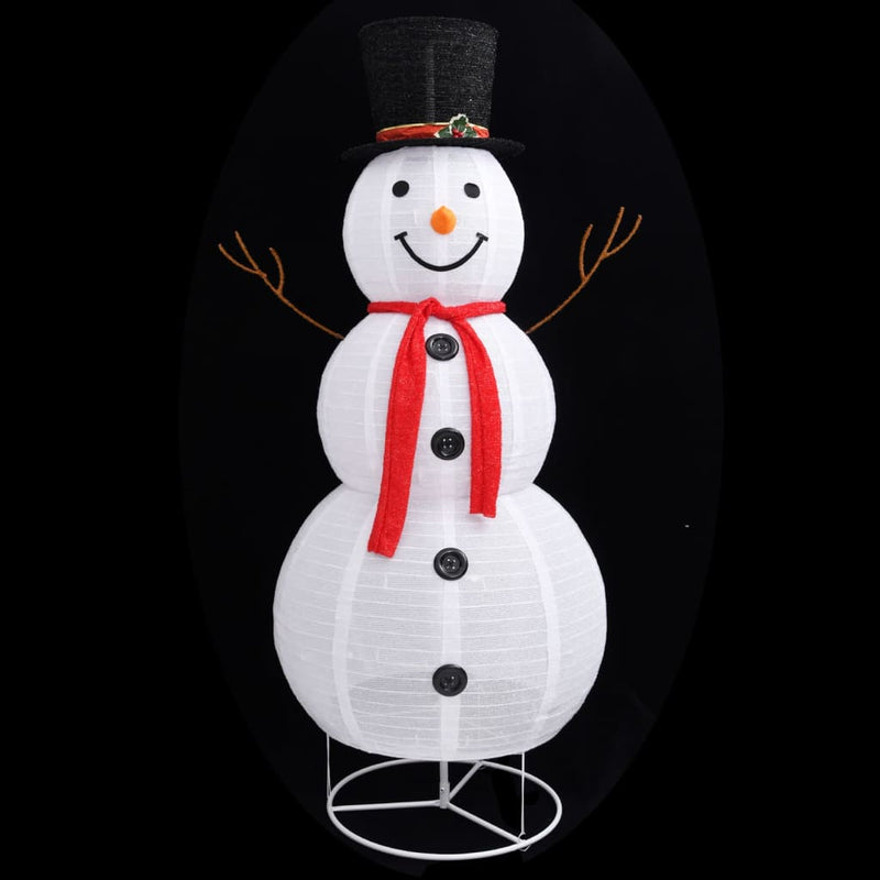Decorative Christmas Snowman Figure LED Luxury Fabric 70.9"