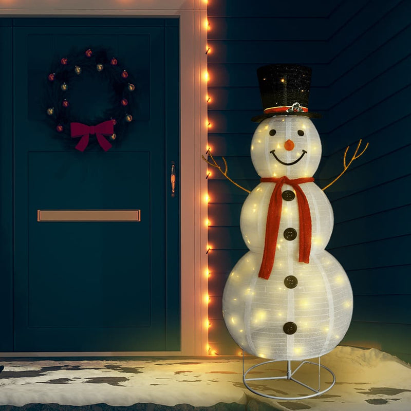 Decorative Christmas Snowman Figure LED Luxury Fabric 70.9"