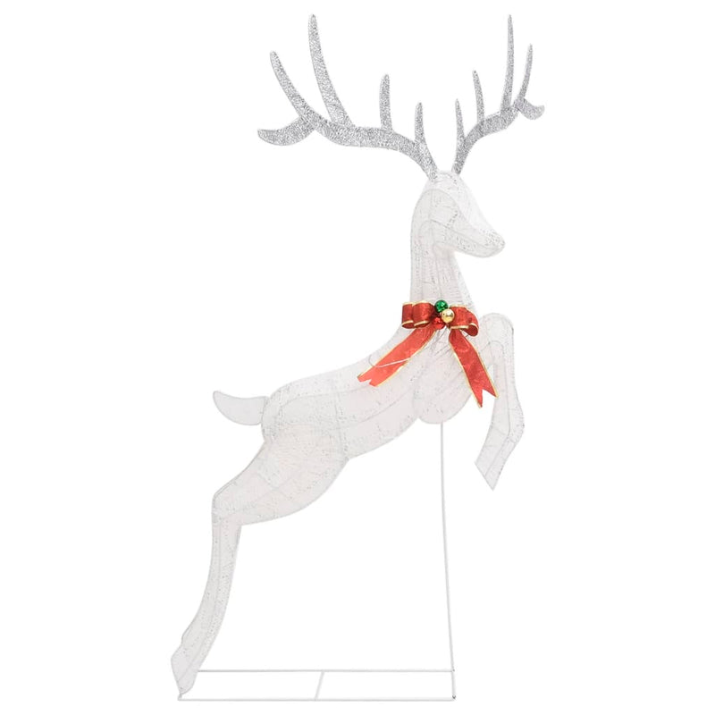 Flying Reindeer Christmas Decoration 120 LEDs Silver Cold White