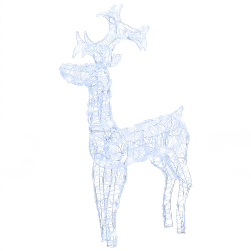 Reindeer Christmas Decoration 90 LEDs 23.6"x6.3"x39.4" Acrylic