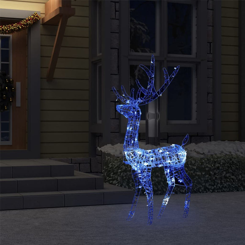 Acrylic Reindeer Christmas Decoration 140 LEDs 50.4" Blue