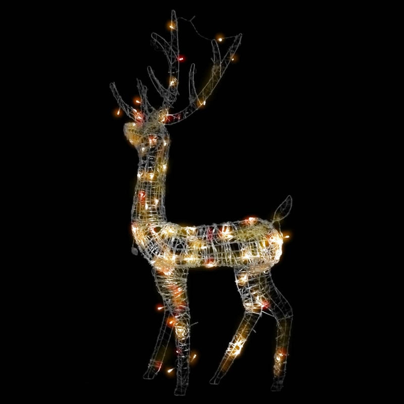 Acrylic Reindeer Christmas Decoration 140 LEDs 50.4" Colorful