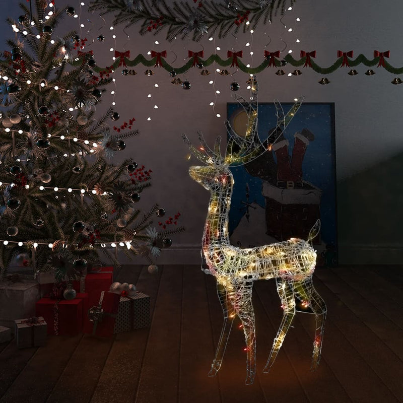 Acrylic Reindeer Christmas Decoration 140 LEDs 50.4" Colorful