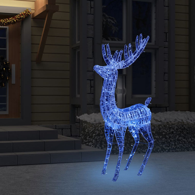 XXL Acrylic Christmas Reindeer 250 LED 70.9" Blue