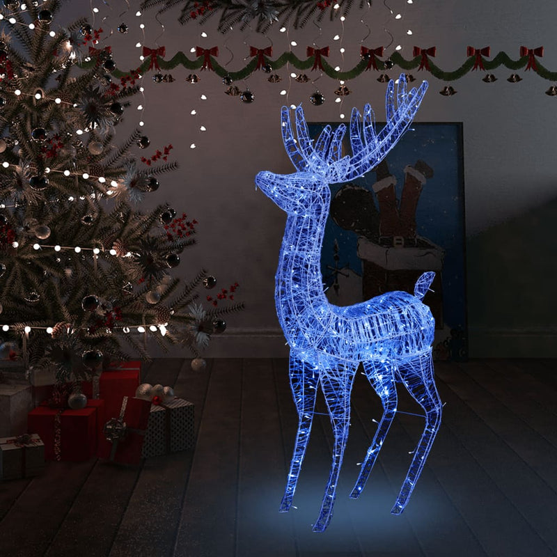 XXL Acrylic Christmas Reindeer 250 LED 70.9" Blue