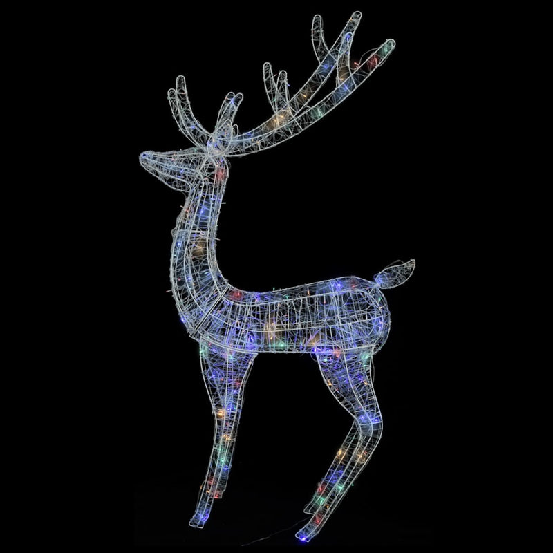 XXL Acrylic Christmas Reindeer 250 LED 70.9" Colorful