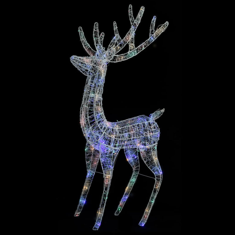 XXL Acrylic Christmas Reindeer 250 LED 70.9" Colorful