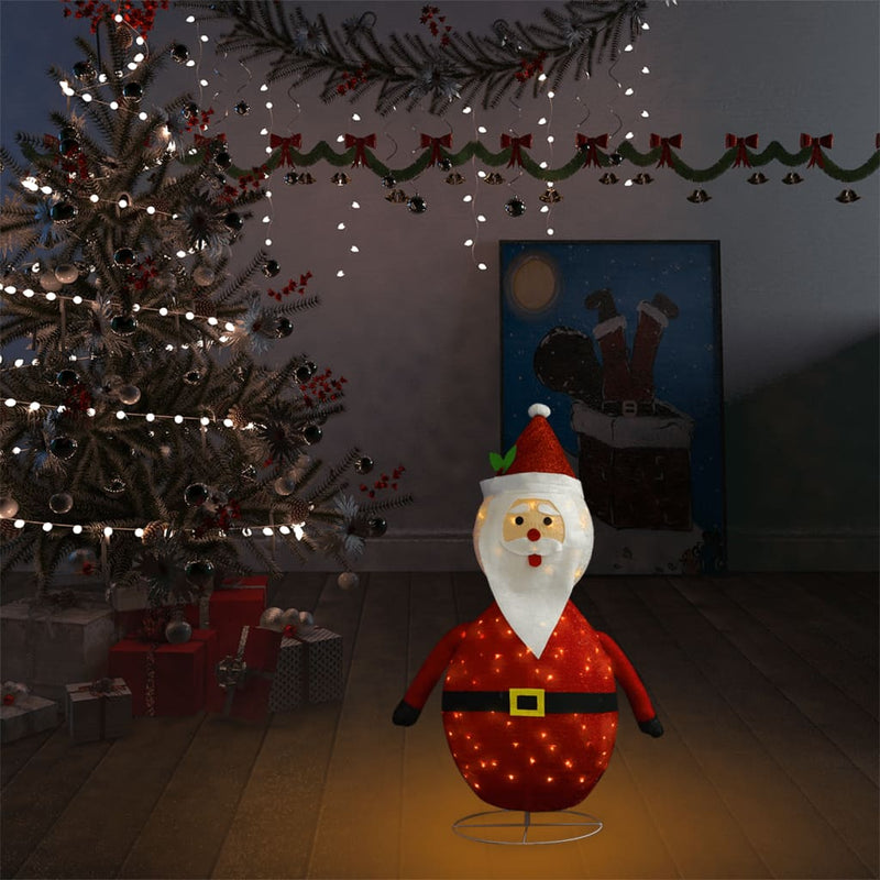 Decorative Christmas Santa Claus Figure LED Luxury Fabric 23.6"