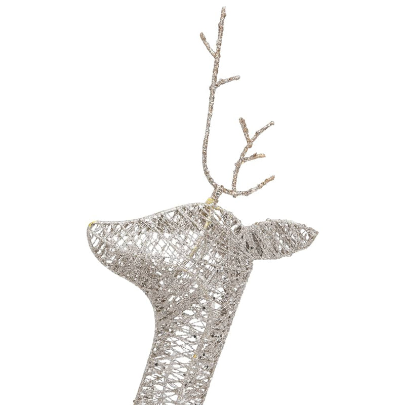 Christmas Reindeer Family 106.3"x2.8"x35.4" Gold Warm White Mesh