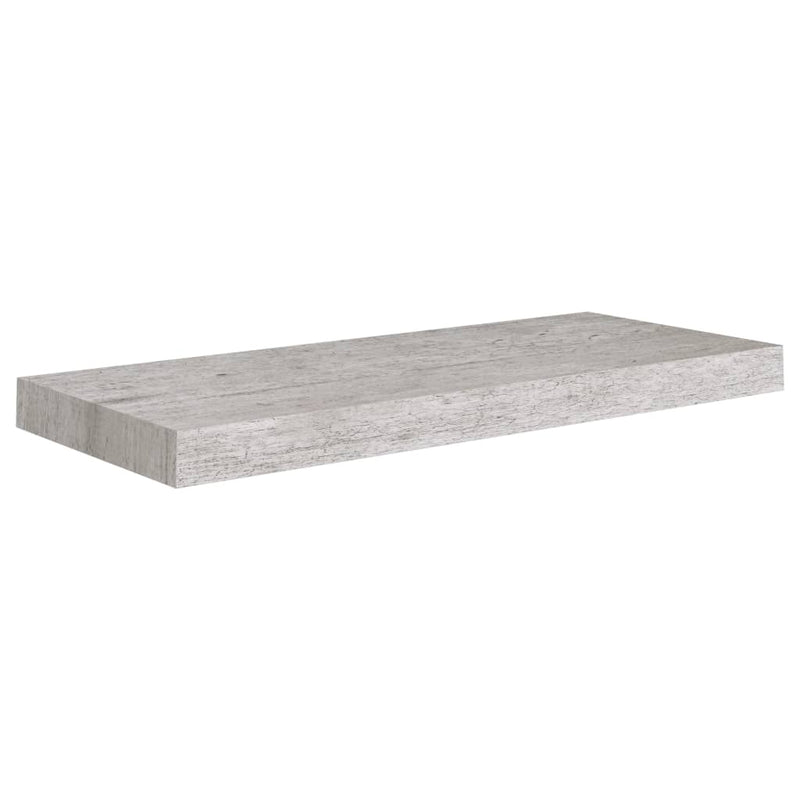Floating Wall Shelf Concrete Gray 23.6"x9.3"x1.5" MDF