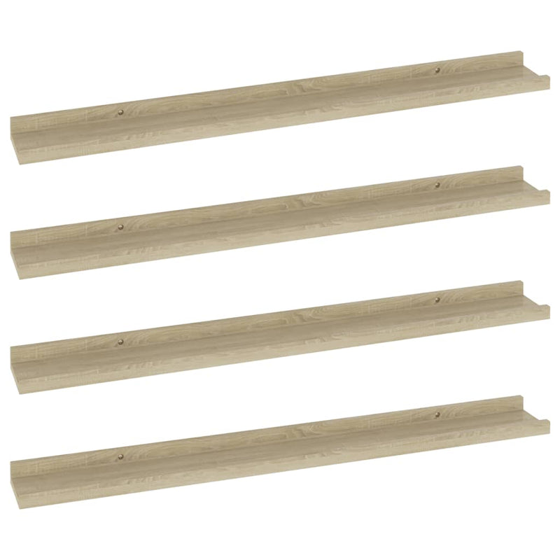 Wall Shelves 4 pcs Sonoma Oak 31.5"x3.5"x1.2"