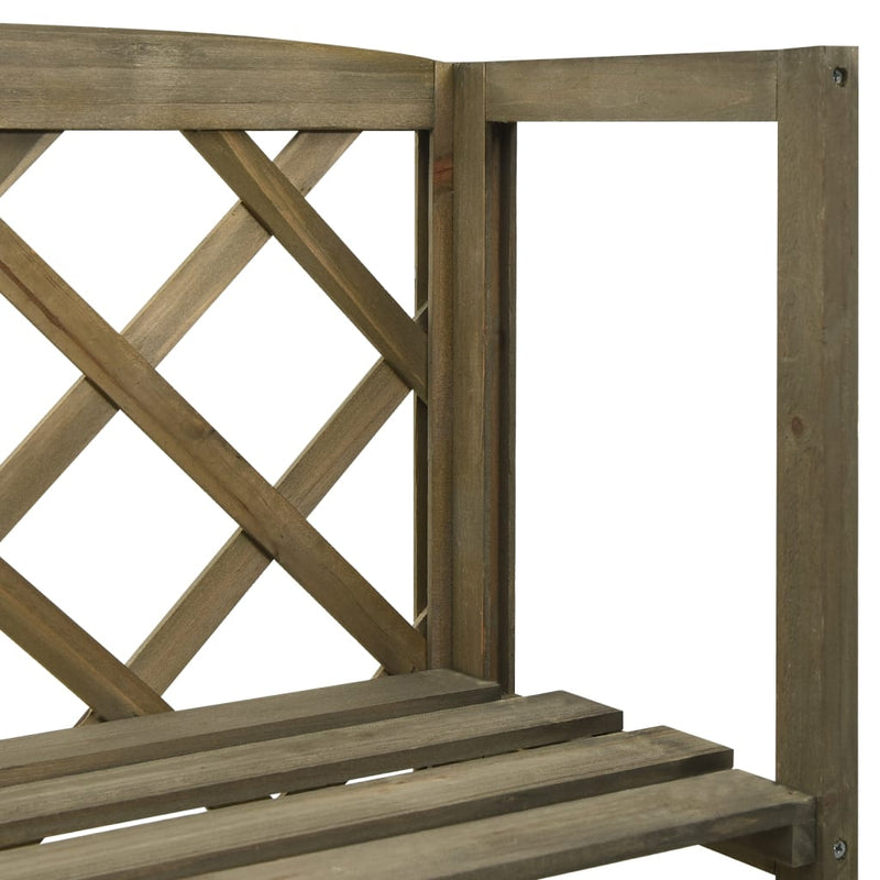 Trellis with Shelves Gray 21.6"x11.8"x55.1" Solid Fir Wood