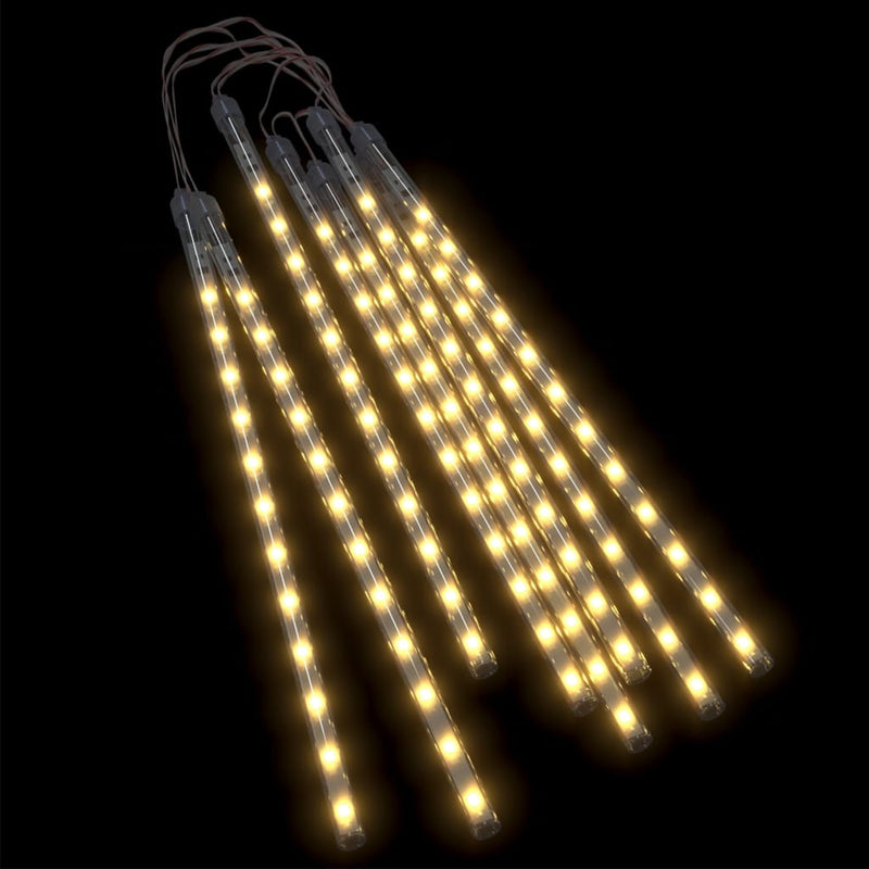 Meteor Lights 8 pcs 11.8" Warm White 192 LEDs Indoor Outdoor