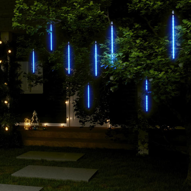 Meteor Lights 8 pcs 11.8" Blue 192 LEDs Indoor Outdoor