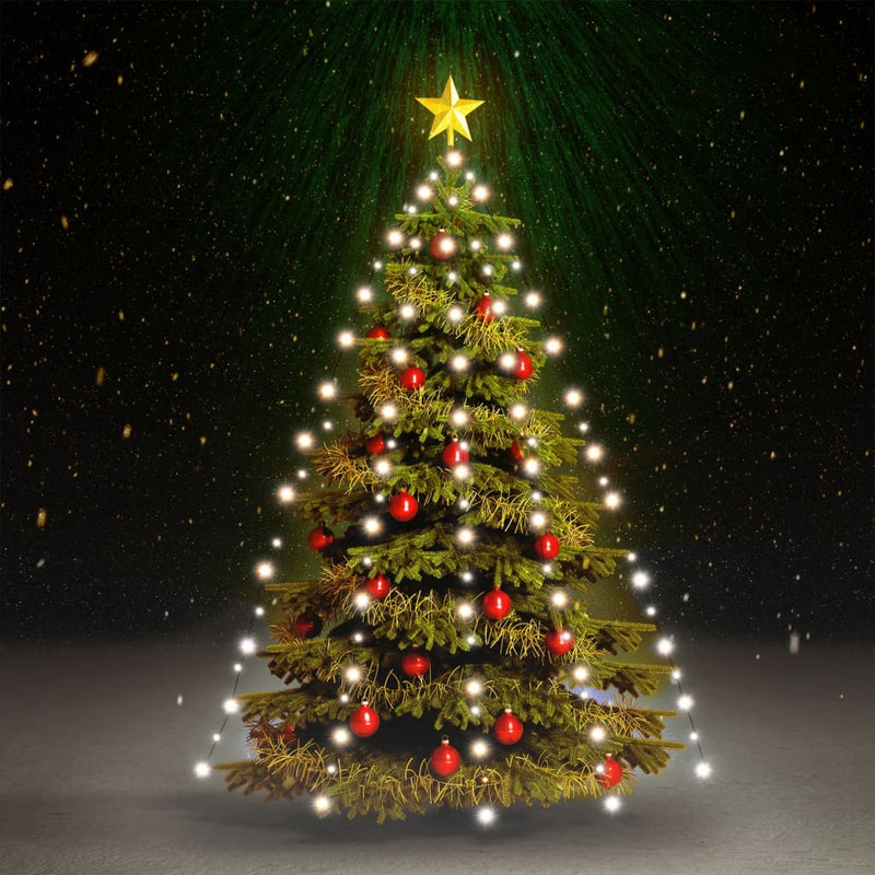 Christmas Tree Net Lights with 210 LEDs Cold White 82.7"
