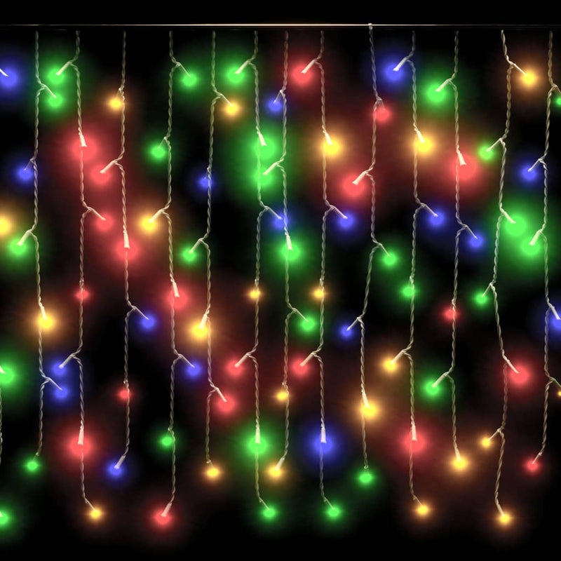 LED Curtain Icicle Lights 393.7" 400 LED Colorful 8 Function