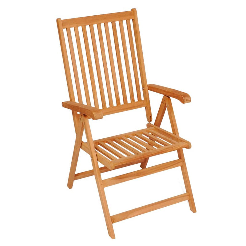 Reclining Patio Chairs 8 pcs Solid Teak Wood