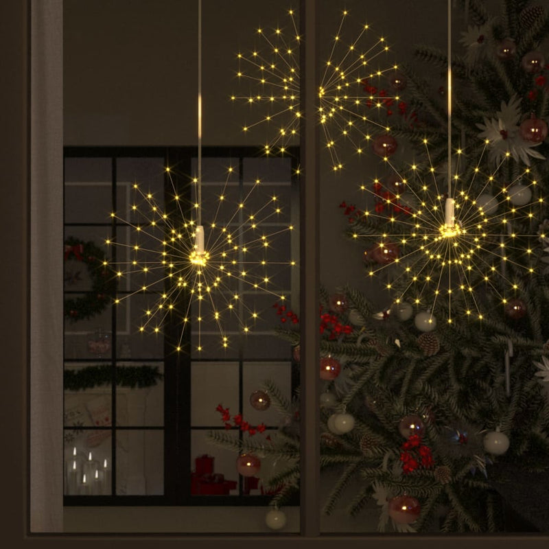 Outdoor Christmas Firework Lights 2 pcs Warm White 7.9" 280 LEDs
