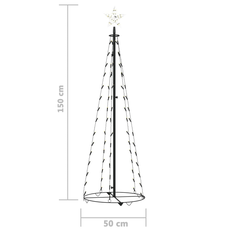 Christmas Cone Tree Warm White 84 LEDs 19.7"x59.1"