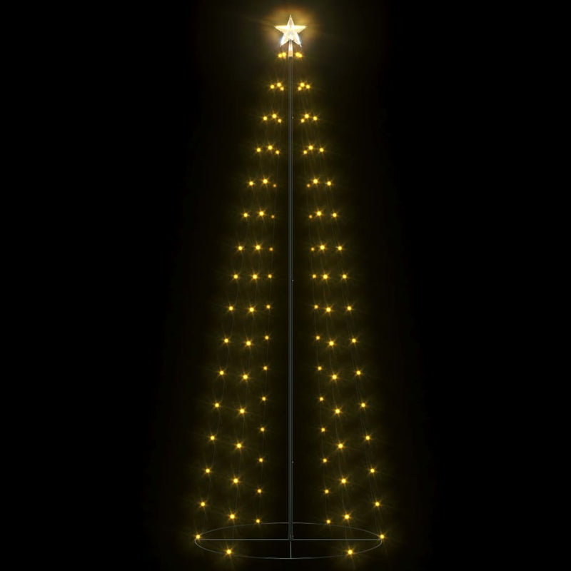 Christmas Cone Tree Warm White 100 LEDs Decoration 27.6"x70.9"