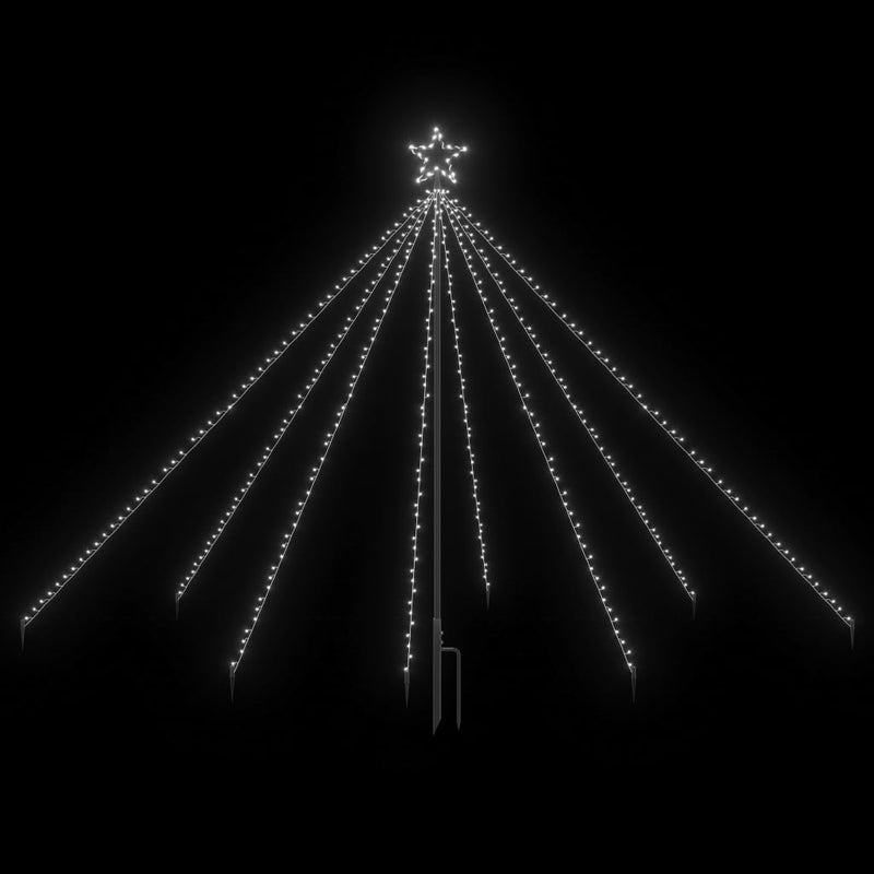 LED Christmas Waterfall Tree Lights Indoor Outdoor 400 LEDs 8.2'