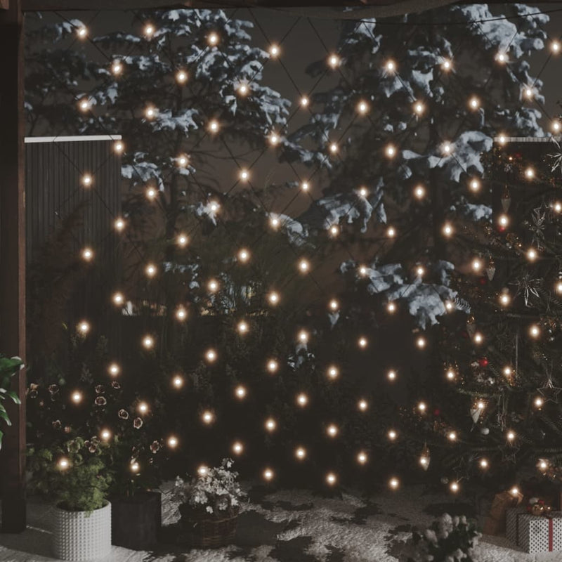Christmas Net Light Warm White 9.8'x6.6' 204 LED Indoor Outdoor