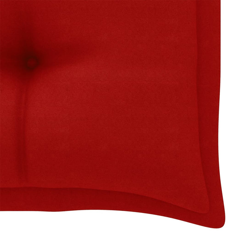 Garden Bench Cushion Red 43.3"x19.6"x2.7" Fabric