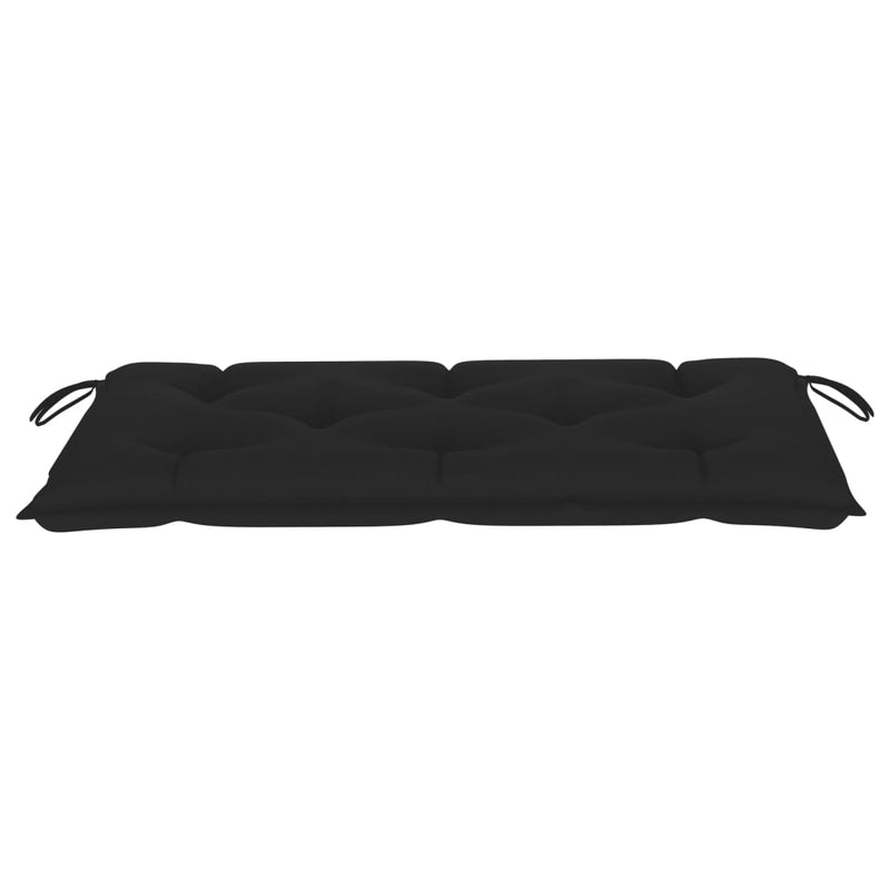 Garden Bench Cushion Black 43.3"x19.6"x2.7" Fabric