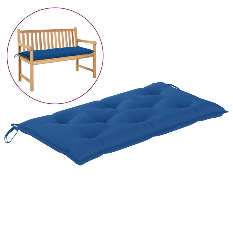 Garden Bench Cushion Blue 43.3"x19.6"x2.7" Fabric