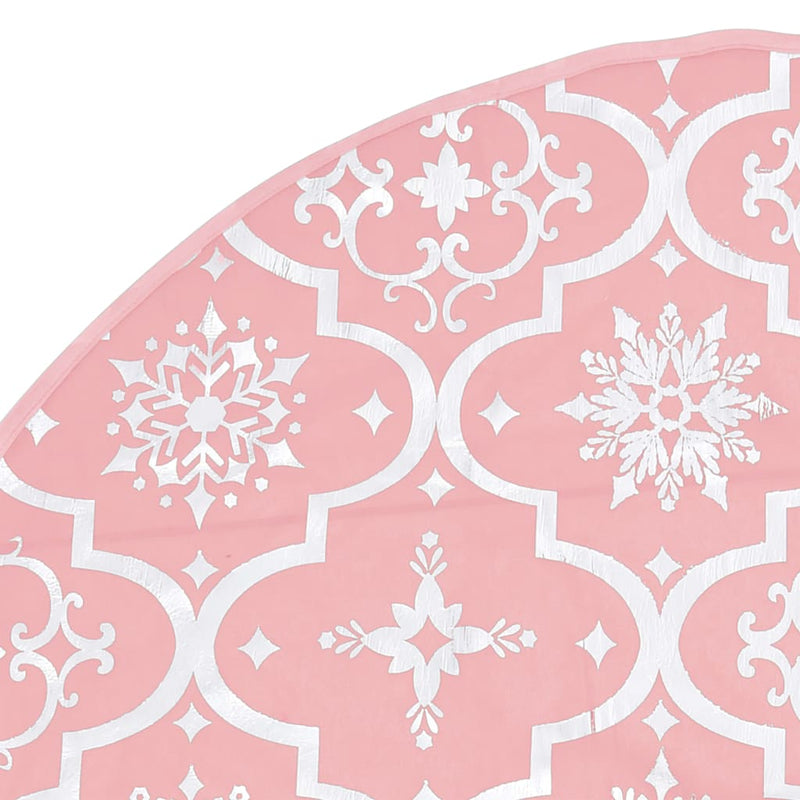 Luxury Christmas Tree Skirt with Sock Pink 35.4" Fabric