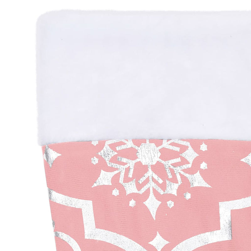 Luxury Christmas Tree Skirt with Sock Pink 35.4" Fabric