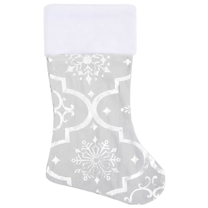 Luxury Christmas Tree Skirt with Sock White 48" Fabric