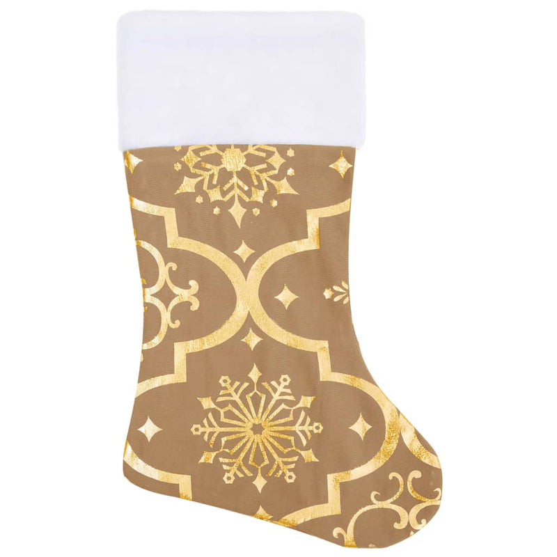 Luxury Christmas Tree Skirt with Sock Yellow 35.4" Fabric