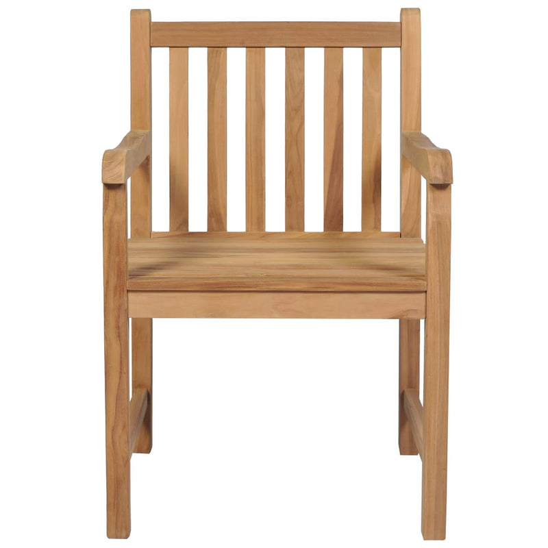 Patio Chairs 8 pcs Solid Teak Wood